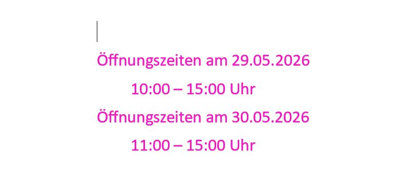 Sonderöffnungszeit