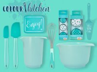 Teigschaber Colour Splash schmal 27 cm türkis