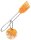 Silikonpinsel Colour Splash, klein, 3 cm, Orange, Silikonkopf mit Edelstahlgriff