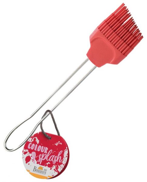Silikonpinsel Colour Splash, groß, 4 cm, Rot, Silikonkopf mit Edelstahlgriff