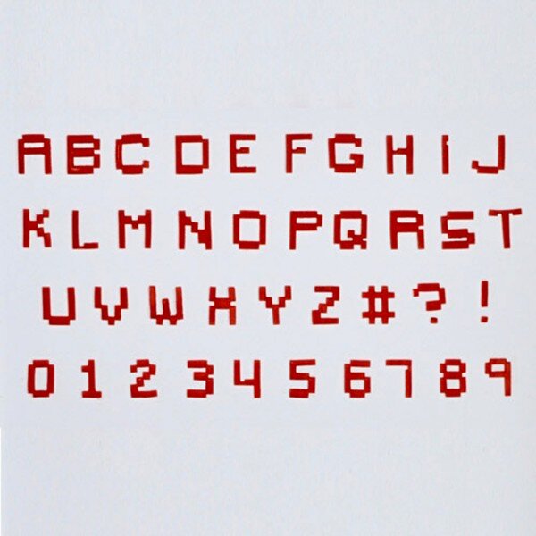 FMM Alphabet & Numbers Tappits Pixel Upper Case