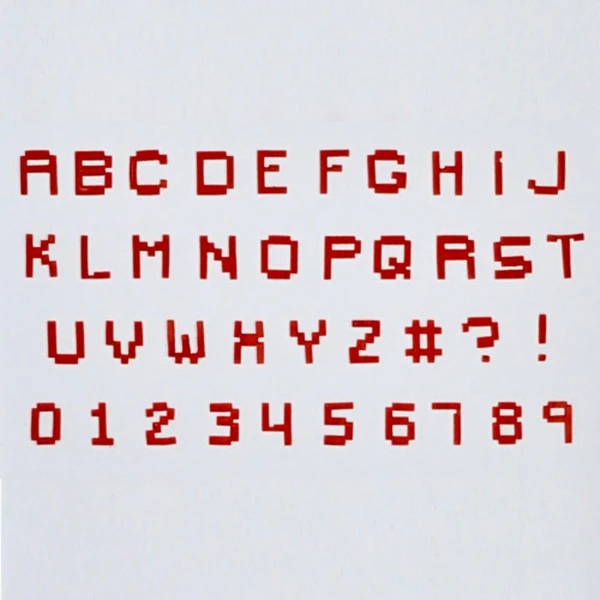 FMM Alphabet & Numbers Tappits Pixel Upper Case