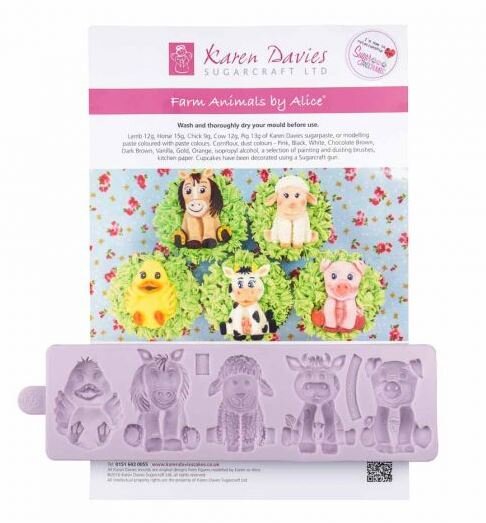 Karen Davies Silicone Mould - Farm Animals by Alice