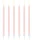 PartyDeco Candles Long Rosa Set/12