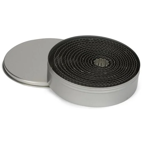 Patisse Keksausstecher Ringe Gerändelt Set/14