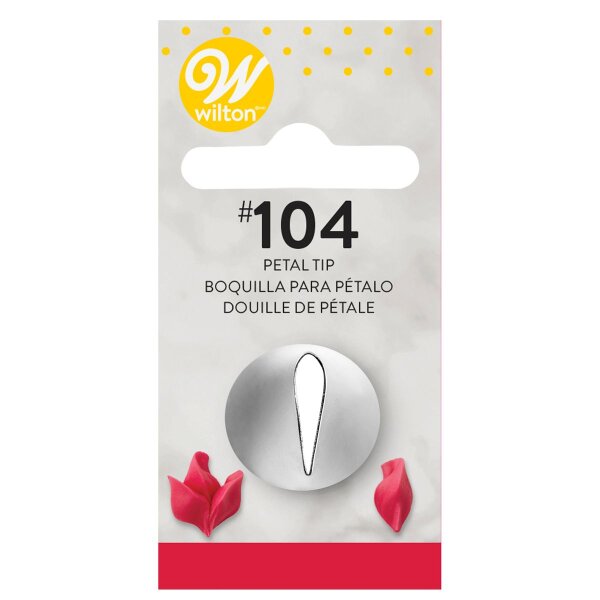 Wilton Decorating Tip #104 Petal Carded