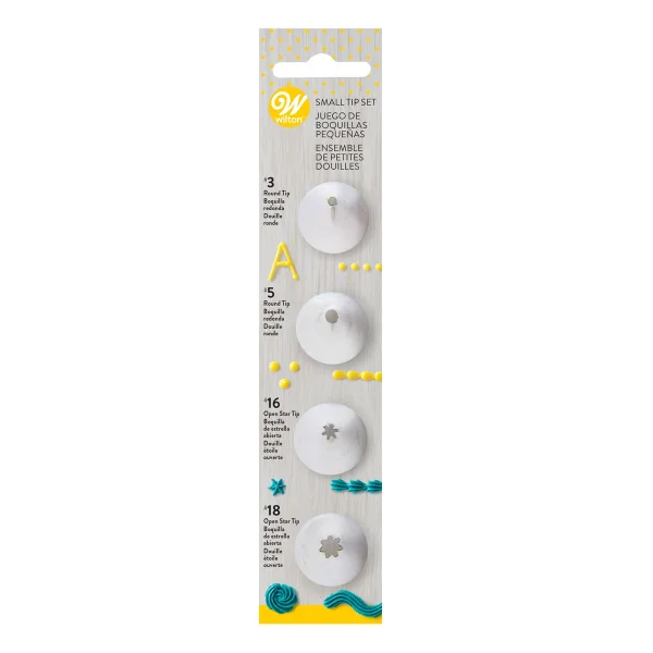 Wilton Decorating Tip Set Small #003, #005, #016, #018