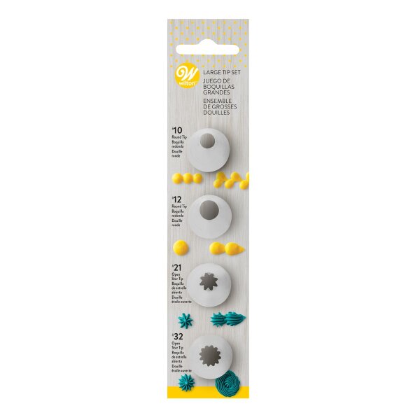 Wilton Decorating Tip Set Large #010, #012, #021, #032