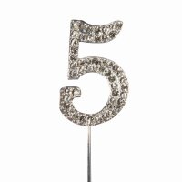 Cake Topper Diamond Number 5