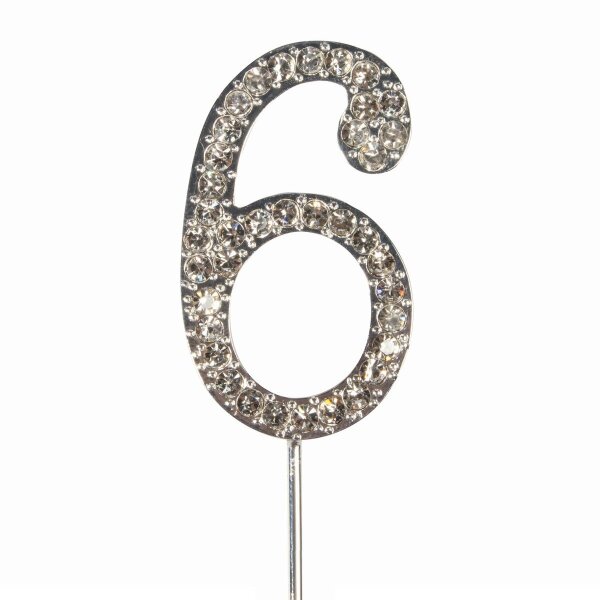 Cake Topper Diamond Number 6