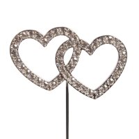 Cake Topper Diamond Double Heart