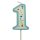 PME Large Candle Blue Number 1