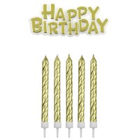 PME Candles &amp; Happy Birthday Gold pkg/17