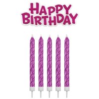 PME Candles &amp; Happy Birthday Pink pkg/17