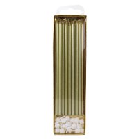 PME Extra Tall Candles Gold 18 cm pk/16