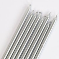 PME Extra Tall Candles Silber 18 cm pk/16