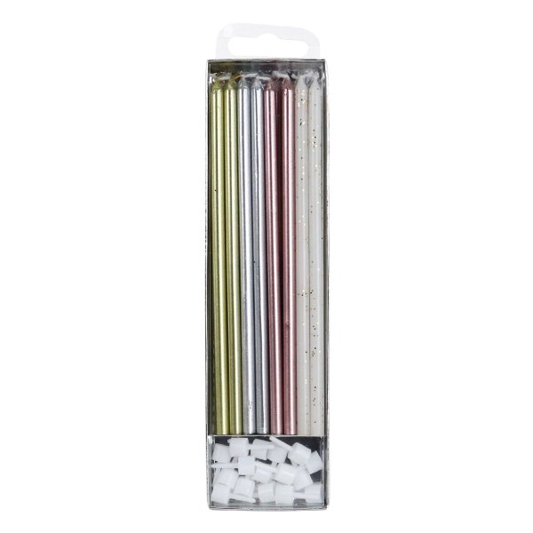 PME Extra Tall Candles Mixed 18 cm pk/16