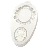 Katy Sue Mold Miniature Frames - Oval Cameo & Oval...