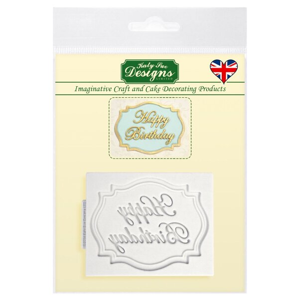 Katy Sue Mold Mini Plaque - Happy Birthday