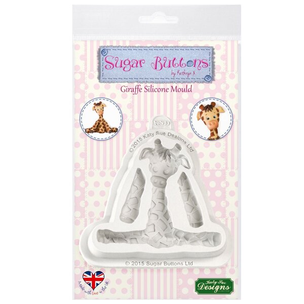 Katy Sue Mold Sugar Buttons Character - Giraffe