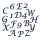 FMM Alphabet &amp; Numbers Tappits Script Italic Upper Case