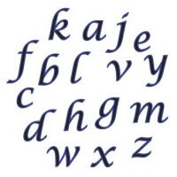 FMM Alphabet Tappits Script Lower Case