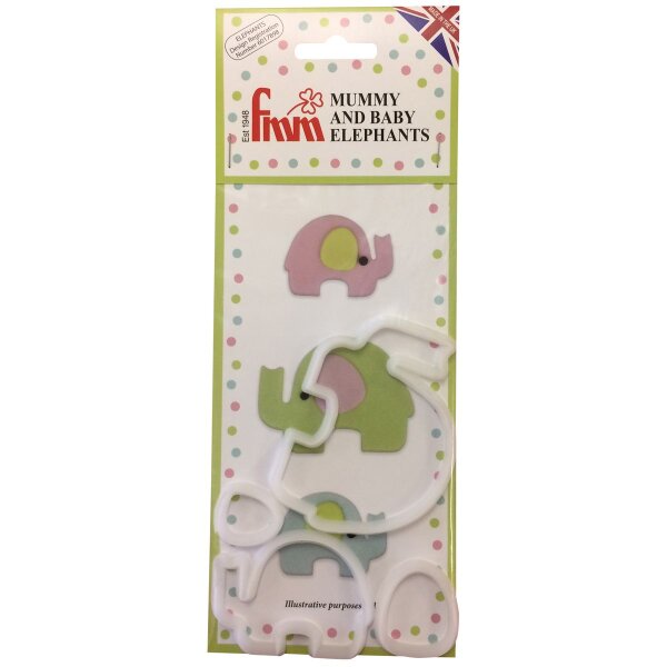 FMM Cutter Mummy and Baby Elephants Set/4