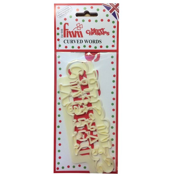 FMM Curved Words Cutter Merry Christmas