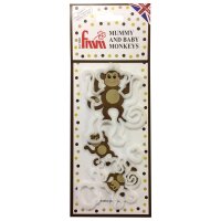 FMM Cutter Mummy and Baby Monkeys Set/4