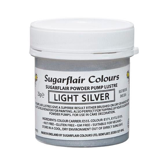 Sugarflair Pump Refill -Light Silver- 25g