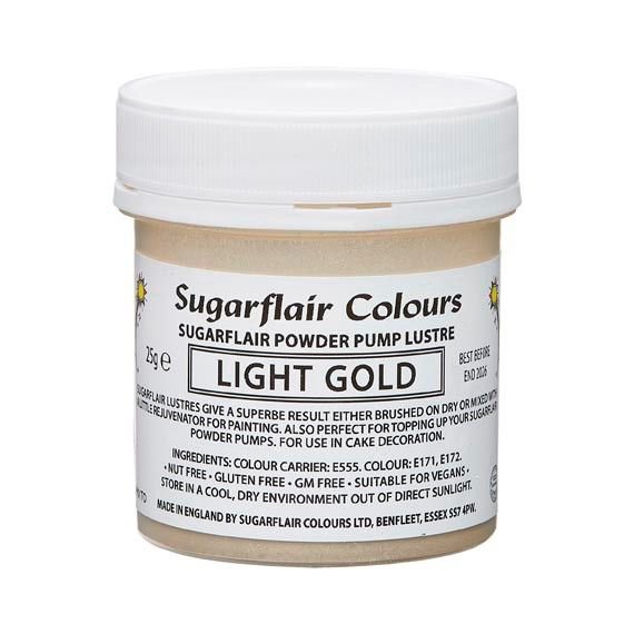 Sugarflair Pump Refill -Light Gold- 25g
