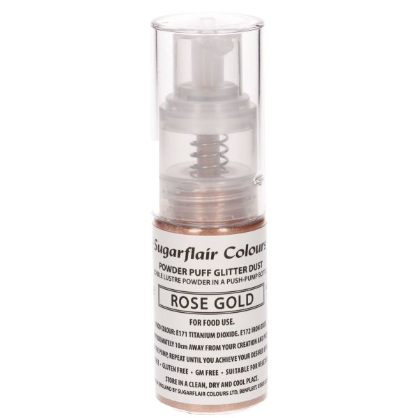 Sugarflair Pump Spray Glitter Dust -Rose Gold-