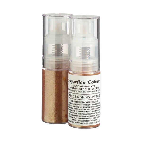 Sugarflair Pump Spray Glitter Dust -Gold Finishing-