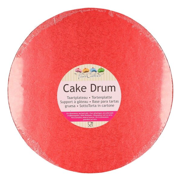 FunCakes Cake Drum Round Ø 25 cm Red