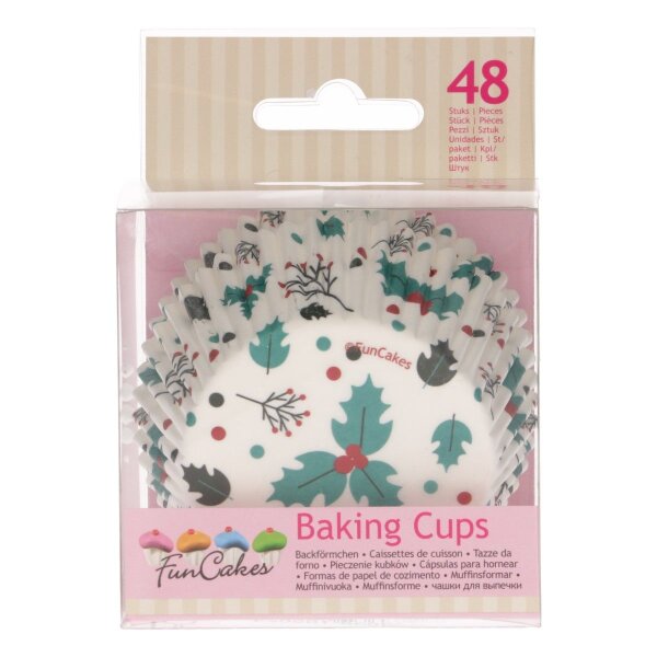 FunCakes Baking Cups Stechpalmen Pkg/48