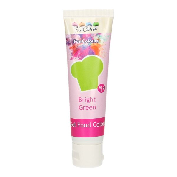 FunCakes Edible FunColours Gel - Bright Green 30g