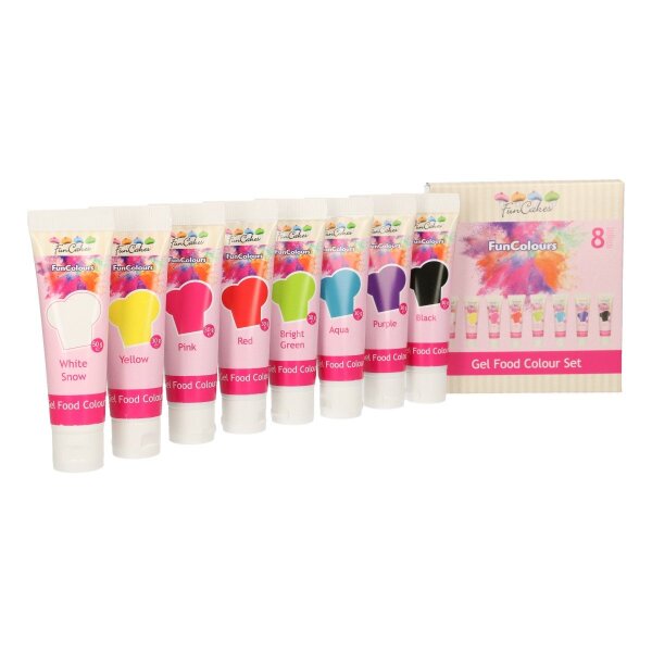 FunCakes Edible FunColours Gel Set/8