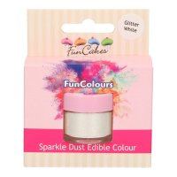 FunCakes Edible FunColours Sparkle Dust - Glitter White