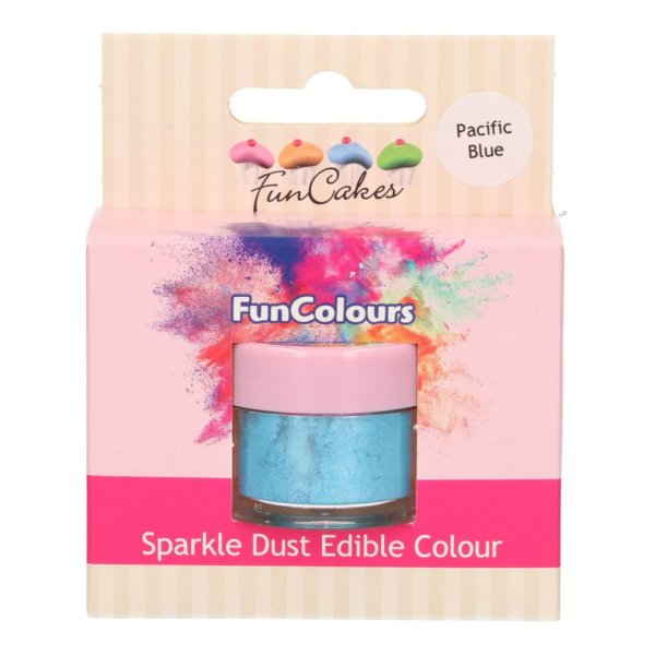 FunCakes Edible FunColours Sparkle Dust - Pacific Blue