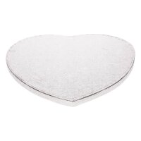 FunCakes Cake Drum Heart 27,5 cm Silver