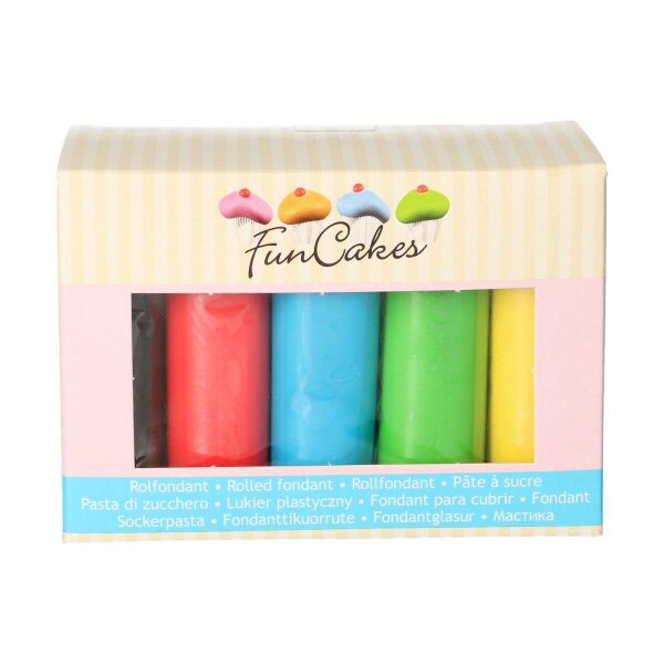 FunCakes Fondant Multipack -Grundfarben- -5x100g-