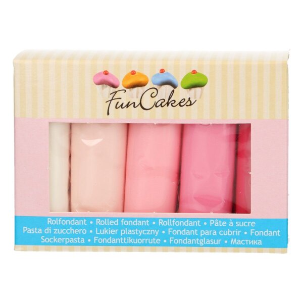 FunCakes Fondant Multipack -Pink- -5x100g-