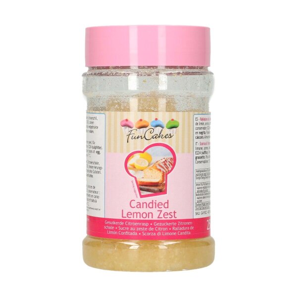 FunCakes Kandierte Zitronen Zeste / Candied Lemon Zest 250 g