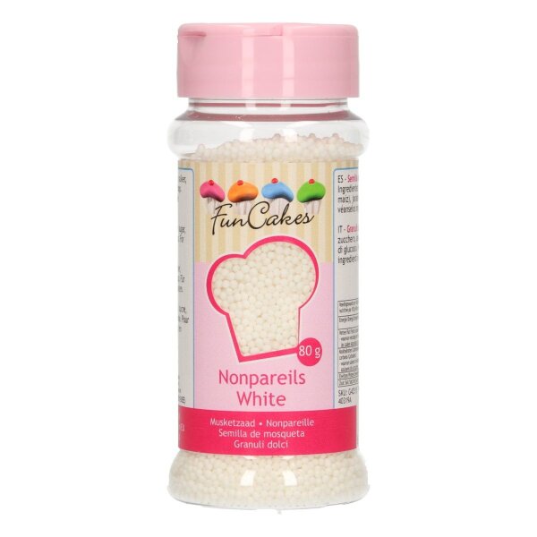 FunCakes Nonpareils -Weiß- 80g
