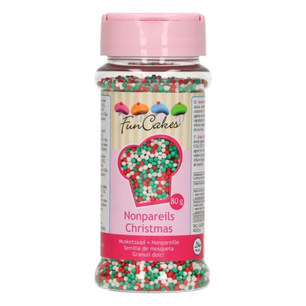 FunCakes Nonpareils Christmas 80g