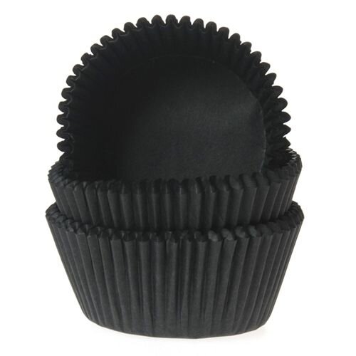 House of Marie Baking Cups Black - pk/50