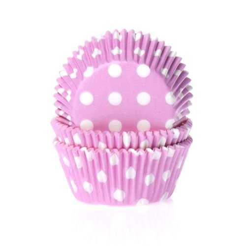 House of Marie Baking Cups Polkadot Pink - pk/50