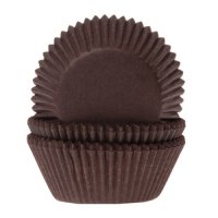 House of Marie Baking Cups Mini Brown - pk/60