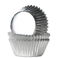 House of Marie Baking Cups Mini Foil Silver - pk/36