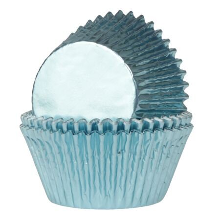 House of Marie Baking Cups Foil Babyblue - pk/24